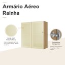Ver imagem 6 de Armário Aéreo 2 Portas Vidro Reflecta Nesher Rainha 80cm 100 MDF