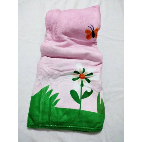 Manta Baby Confort Microfibra Estampada 90cm X 1,20m Flores