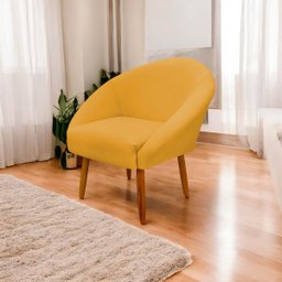 Poltrona Decorativa para Sala Recepção Manicure Consultório Stella Suede - 2
