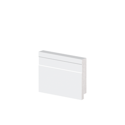 Rodapé Poliestireno 5cm Frisado Alizar Barra com 2,40m  Arquitech - 1