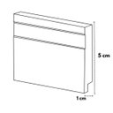 Ver imagem 2 de Rodapé Poliestireno 5cm Frisado 51005 Arquitech 2,4 Metros