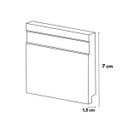 Ver imagem 2 de Rodapé Poliestireno 7cm Frisado 51007 Arquitech 2,4 Metros