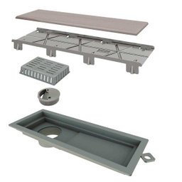 Ralo Linear Tiny Base Pvc Tampa Oculta 25 Cm - 1