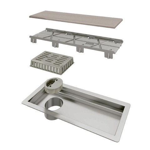 Ralo Linear Tiny Base Inox Tampa Oculta 25 Cm