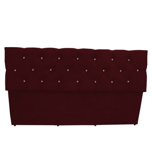 Recamier Calçadeira Baú Decorativa Pufe Banqueta Estrela 1,60M Vermelho - 3