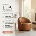 Ver imagem 3 de Poltrona Decorativa Orgânica Giratória Kit 2 Lua Sintético PU D03 - D’Rossi