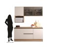 Ver imagem 2 de Cozinha Modulada 178m com Balcão 120m FLEX C/ Tampo MDP Etna -  Carvalho OAK/Off White Poliman