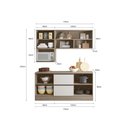 Ver imagem 4 de Cozinha Modulada 178m com Balcão 120m FLEX C/ Tampo MDP Etna - Carvalho OAK/Off White Poliman