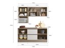 Ver imagem 4 de Cozinha Modulada 178m com Balcão 120m FLEX C/ Tampo MDP Etna -  Carvalho OAK/Off White Poliman