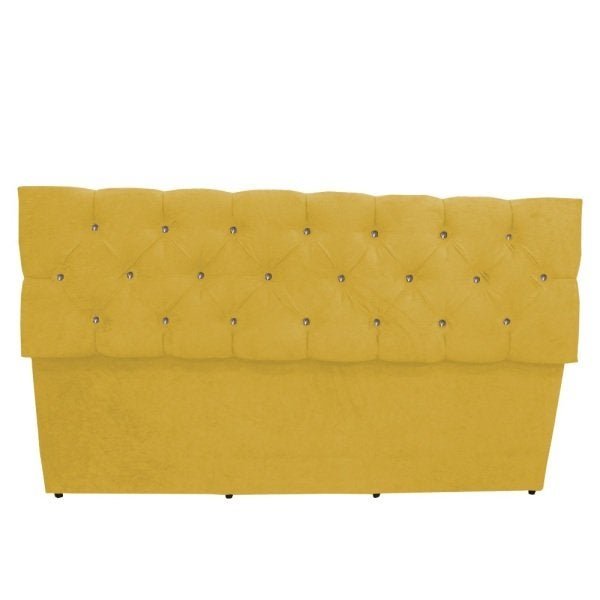 Recamier Calçadeira Baú Decorativa Pufe Banqueta Estrela 0,90M Amarelo - 3