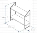 Ver imagem 4 de Nicho Prateleira Dupla 16 Cm X 49 Cm - Luxo Branca C/suporte Preto