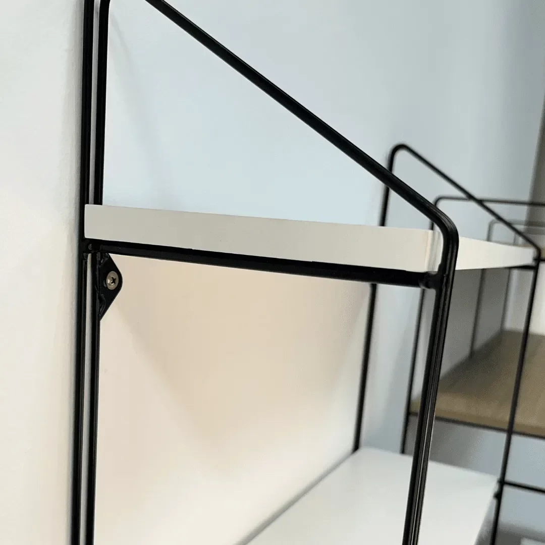 Nicho Prateleira Dupla 16 Cm X 49 Cm - Luxo Branca C/suporte Preto - 2