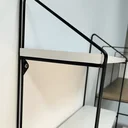 Ver imagem 2 de Nicho Prateleira Dupla 16 Cm X 49 Cm - Luxo Branca C/suporte Preto