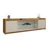Rack para TV com Prateleira de LED Lumus Off White Cinamomo - 4