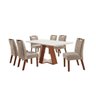 Conjunto Sala de Jantar Mesa 6 Cadeiras Grécia Chanfro Premium Lj Móveis - 2
