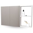 Ver imagem 1 de Armário Aéreo Mdf para Banheiro C. Espelho 80cm L. 2 Portas Direito