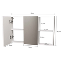 Ver imagem 3 de Armário Aéreo Mdf para Banheiro C. Espelho 80cm L. 2 Portas Direito