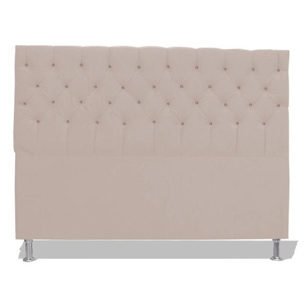 Cabeceira De Cama Box Slim Estrela Casal Suede 140 cm Porcelana Dimazza Móveis - 1