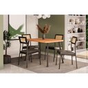 Ver imagem 1 de Mesa Sala Jantar Stellar 120cm+ 4 Cadeiras Lux Preto Carraro