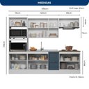 Ver imagem 3 de Cozinha Completa Modulada Americana 5 Peças 11 Portas 2 Gavetas com Balcão para Pia Unna