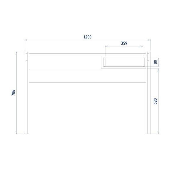 Escrivaninha Estudo Smart 120cm com 1 Gaveta Preto Fosco Noce Milano Colibri Moveis - 6