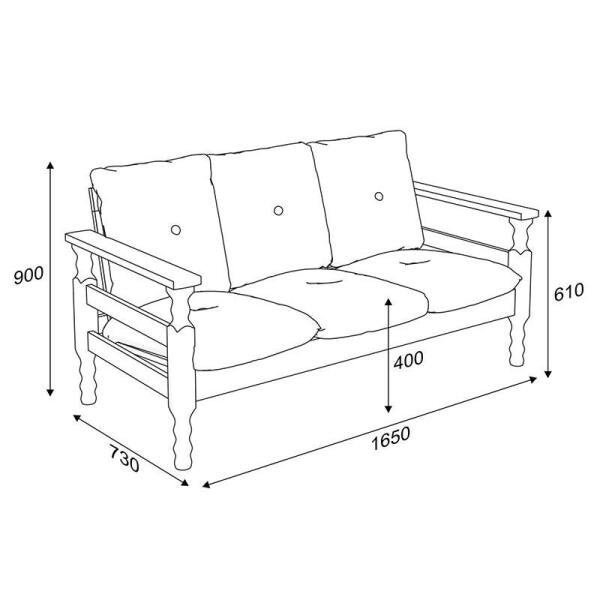 Conjunto para Sala de Estar Itália - Móveis Belini - Imbuia - 2