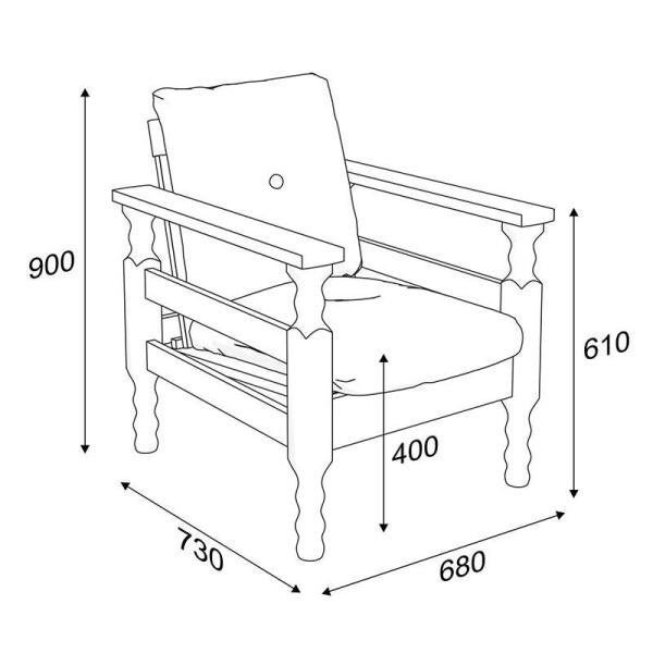 Conjunto para Sala de Estar Itália - Móveis Belini - Imbuia - 3