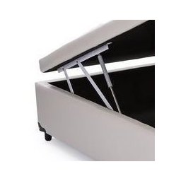 Cama Box Baú Casal 138x188 Corino Bege - 2