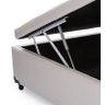 Cama Box Baú Casal 138x188 Corino Bege - 2