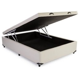 Cama Box Baú Casal 138x188 Corino Bege - 1