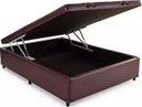 Ver imagem 1 de Cama Box Baú Casal Reforçada 138x188 Corino Marrom