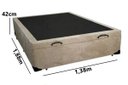 Ver imagem 2 de Cama Box Baú Casal Reforçada 138x188 Suede Bege