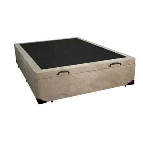 Cama Box Baú Casal Reforçada 138x188 Suede Bege