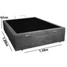 Cama Box Baú Casal Reforçada 138x188 Suede Cinza - 2