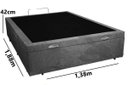 Ver imagem 2 de Cama Box Baú Casal Reforçada 138x188 Suede Cinza