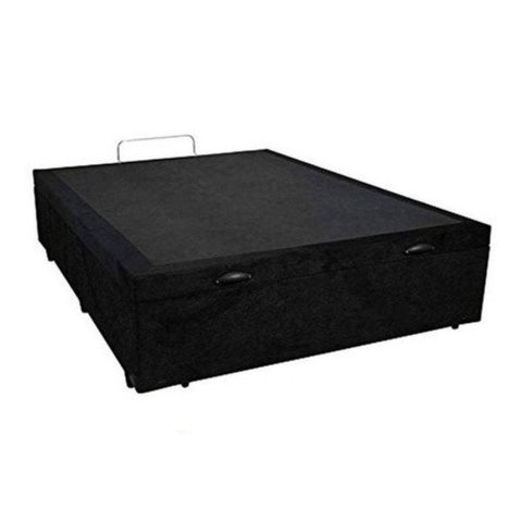 Cama Box Baú Casal Reforçada 138x188 Suede Preto