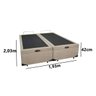 Cama Box Baú King Reforçada 193x203 Suede Bege - 2