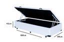 Ver imagem 2 de Cama Box Baú Reforçada Solteiro 88x188 Corino Branco