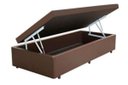Ver imagem 1 de Cama Box Baú Reforçada Solteiro 88x188 Corino Marrom