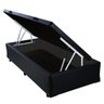 Cama Box Baú Solteiro Reforçada 88x188 Corino Preto - 1