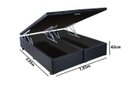 Ver imagem 2 de Cama Box Baú King Reforçada 193x203 Corino Preto