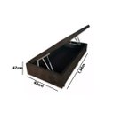 Ver imagem 3 de Cama Box Baú Reforçada Solteiro 88x188 Suede Marrom