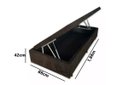 Ver imagem 3 de Cama Box Baú Reforçada Solteiro 88x188 Suede Marrom