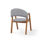 Ver imagem 2 de Conjunto Mesa de Jantar 1,60m com Tampo Off-White e 4 Cadeiras em Linho Cinza – Linha Evo
