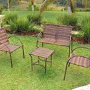 Ver imagem 1 de Conjunto de Mesa com 3 Cadeiras Solano Pop Marrom/Carvalho