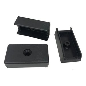 Kit 100 Sapata U Preta Pesinho para Moveissapata U 15 Mm Branca Plastico P/ Móveis 100 Un R540:preto