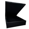 Cama Box Baú Casal Padrão com 48cm de Altura - Super Reforçado - Corino Linho Preto - 1