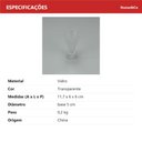 Ver imagem 6 de Vaso Decorativo de Vidro Transparente 11x6x6cm Enfeite Sala Mesa Estante Flores
