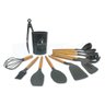 Kit de utensilios em silicone cozinha Cinza - 1
