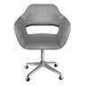 Cadeira Para Escritório E Home Office Zara Base Giratória - Linho Cinza - 1
